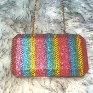 🌈 Clutch☀️crossbody rainbow bag multicolor bag party bag festival bag